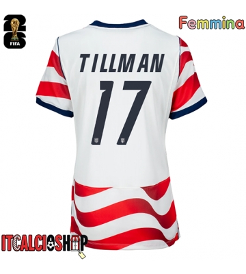 Stati Uniti Malik Tillman #17 Prima Maglia Femmina Mondiali 2026 Manica Corta